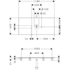 Kép 2/2 - Hansgrohe Xelu Q Pultlap 1180/550 középkivágással, csaptelep lyuk nélküli, ráültetett mosdótálhoz 54115630