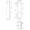 Kép 2/2 - Hansgrohe Xelu Q Magas szekrény 400/350, matt szürke gyémánt színű, jobboldali ajtópánt 54140000