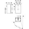 Kép 2/2 - Hansgrohe Xevolos E Mosdószekrény kézmosóhoz 340/245, matt fehér színű, jobboldali ajtópánt 54169320