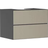 Kép 1/2 - Hansgrohe Xevolos E Konzolos mosdószekrény 780/550, matt szürke pala színű, 2 fiókkal, ráültetett mosdótálakhoz 54189390