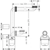 Kép 2/2 - Hansgrohe Helytakarékos szifon 50 mm-es mosdókagylókhoz 54235000