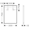 Kép 6/6 - Hansgrohe Xarita Lite Q Tükör vízszintes irányú LED világítással, 500/30, fali kapcsolóval Matt Fekete 54956670