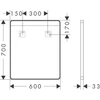 Kép 6/6 - Hansgrohe Xarita Lite Q Tükör vízszintes irányú LED világítással, 600/30, fali kapcsolóval Matt Fekete 54957670