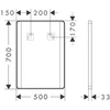 Kép 5/5 - Hansgrohe Xarita Lite Q Tükör függőleges irányú LED világítással, 500/30, fali kapcsolóval Matt Fekete 54961670