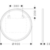 Kép 6/6 - Hansgrohe Xarita Lite S Tükör köríves LED világítással, 900/30, IR szenzorral Matt Fehér 54980700