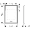 Kép 6/6 - Hansgrohe Xarita E Tükör LED világítással 500/50 kapacitív érintésérzékelővel Matt Fehér 54989700