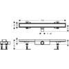 Kép 2/2 - Hansgrohe RainDrain Compact Teljes zuhanylefolyókészlet 700, csempézhető, lapos telepítéshez 56165000