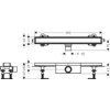 Kép 2/2 - Hansgrohe RainDrain Compact Teljes zuhanylefolyókészlet 600, standard telepítéshez 56175000