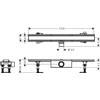 Kép 2/2 - Hansgrohe RainDrain Compact Teljes zuhanylefolyókészlet 700, standard telepítéshez 56176800