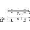 Kép 2/2 - Hansgrohe RainDrain Compact Teljes zuhanylefolyókészlet 700, standard telepítéshez 56177000