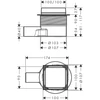 Kép 2/2 - Hansgrohe RainDrain Point Teljes pontfolyóka telepítőszett 100/100, csempézhető 56247670