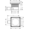 Kép 2/2 - Hansgrohe RainDrain Point Teljes pontfolyóka telepítőszett 150/150, csempézhető 56249670