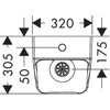 Kép 2/2 - Hansgrohe EluPura Original Q Piszoár 600/300 felső vízellátással és alsó/hátsó kifolyóval, perem nélkül Fehér 60128450