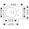 Kép 6/6 - Hansgrohe EluPura Original S Fali rögzítésű WC 540, AquaChannel Flush Fehér 60142450