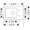 Kép 6/6 - Hansgrohe EluPura Original Q Fali rögzítésű WC 540, AquaChannel Flush Fehér 60145450