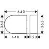 Kép 4/4 - Hansgrohe EluPura Original S Monoblokkos WC 640, padlónálló, vízszintes/függőleges kimenet, AquaChannel Flush, tartállyal és fedéllel Fehér 60205450