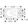 Kép 2/2 - Hansgrohe EluPura Original S Monoblokkos WC 640, padlónálló, vízszintes kimenet, AquaChannel Flush 60265450