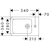 Kép 3/3 - Hansgrohe EluPura Original Q Fali rögzítésű bidé 540, csapfurattal és túlfolyóval Fehér 60284450