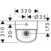 Kép 2/2 - Hansgrohe EluPura Original S Piszoár felső vízellátással, alsó/hátsó kimenettel, perem nélkül Fehér 60287450