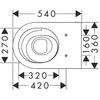 Kép 6/6 - Hansgrohe EluPura S Fali WC 540 perem nélküli AquaHelix Flush, SmartClean Fehér 61114450