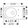 Kép 6/6 - Hansgrohe EluPura S Fali WC 540 perem nélküli AquaFall Flush, SmartClean Fehér 61118450