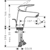 Kép 2/2 - Hansgrohe Logis Egykaros mosdócsaptelep 70, automata lefolyógarnitúrával 71070670