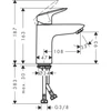 Kép 3/3 - Hansgrohe Logis Egykaros mosdócsaptelep 100, lefolyógarnitúra nélkül 71101670