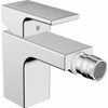 Kép 1/2 - Hansgrohe Vernis Shape Egykaros szögletes bidé csaptelep fém automata lefolyógarnitúrával, króm 71219000