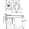 Kép 2/2 - Hansgrohe Logis Egykaros falsík alatti mosdócsaptelep Fine, 20.6 cm-es kifolyóval 71256670