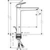 Kép 2/2 - Hansgrohe Logis Egykaros mosdócsaptelep 240 mosdótálakhoz, Fine, automata lefolyógarnitúrával 71257670