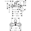 Kép 2/2 - Hansgrohe Logis Egykaros kádcsaptelep, falsíkon kívüli 71400670