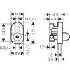 Kép 2/2 - Hansgrohe Vernis Shape Egykaros falsík alatti kádcsaptelep készlet, króm 71472000