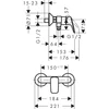 Kép 2/2 - Hansgrohe Logis Egykaros zuhanycsaptelep, falsíkon kívüli 71600670