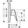 Kép 3/3 - Hansgrohe Logis Egykaros falsík alatti Kád/Zuhany csaptelep, iBox-hoz 71605670