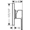 Kép 2/2 - Hansgrohe Vernis Shape rejtett zuhany csaptelep, króm 71662000