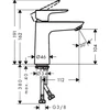 Kép 3/3 - Hansgrohe Talis E 110 mosdócsaptelep lefolyógarnitúra nélkül, szálcsiszolt bronz 71712140