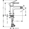 Kép 2/2 - Hansgrohe Rebris S Egykaros bidécsaptelep automata lefolyógarnitúrával, króm 72210000