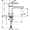 Kép 2/2 - Hansgrohe Rebris S Egykaros csaptelep 80 hidegvizes, lefolyógarnitúra nélkül, matt fekete 72503670