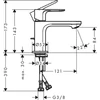 Kép 2/2 - Hansgrohe Rebris S Egykaros hidegindítású mosdócsaptelep 80, automata lefolyógarnitúrával, matt fekete 72513670