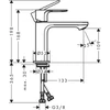 Kép 3/3 - Hansgrohe Rebris S Egykaros hidegindítású mosdócsaptelep 110, lefolyógarnitúra nélkül, matt fekete 72520670