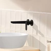 Kép 2/3 - Hansgrohe Rebris S Fali mosdócsaptelep 20 cm-es kifolyóval és nem zárható leeresztőszeleppel, matt fekete 72528670