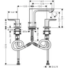 Kép 3/3 - Hansgrohe REBRIS S 110 3 üléses mosdócsaptelep automata leeresztővel, króm, 72530000