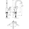 Kép 3/3 - Hansgrohe Rebris S mosdócsaptelep 210, elforgatható kifolyóval és automata lefolyógarnitúrával, króm 72536000