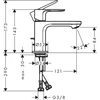 Kép 2/2 - Hansgrohe Rebris S Egykaros mosdócsaptelep 80 CoolStart fém automata lefolyógarnitúrával 72584000