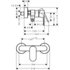 Kép 2/2 - Hansgrohe Rebris S zuhanycsaptelep, matt fekete 72640670