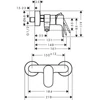 Kép 3/3 - Hansgrohe REBRIS S zuhanycsaptelep zuhanyszett nélkül, matt fekete, 72643670