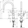 Kép 2/2 - Hansgrohe Talis M54 1jet konyhai csaptelep elzárószeleppel, króm 72805000