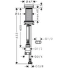 Kép 2/2 - Hansgrohe F21 elzárószelep, króm 72841000