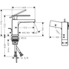 Kép 2/2 - Hansgrohe Tecturis E Egykaros mosdócsaptelep 80, CoolStart, automata lefolyógarnitúrával 73002140