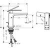 Kép 3/3 - Hansgrohe Tecturis E Egykaros mosdócsaptelep 110, CoolStart, automata lefolyógarnitúrával 73014670